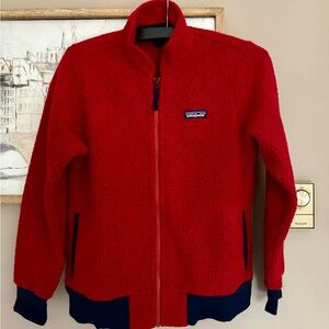 Patagonia deep red zip up